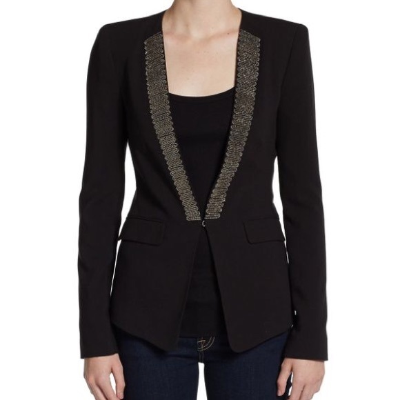BCBGMaxAzria Jackets & Blazers - BCBGMaxAzria Whitley Embellished Blazer Jacket